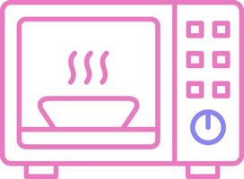 Microwave Linear Two Colour Icon vector
