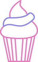 Cupcake Linear Two Colour Icon vector