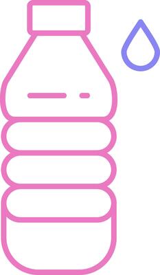 Water Bottle Linear Two Colour Icon