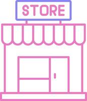 Store Linear Two Colour Icon vector