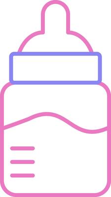 Baby Bottle Linear Two Colour Icon