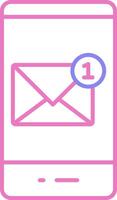 New Message Linear Two Colour Icon vector