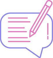 Write Message Linear Two Colour Icon vector