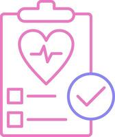 Health Check Linear Two Colour Icon vector