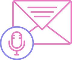 Audio Message Linear Two Colour Icon vector