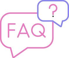 Faq Linear Two Colour Icon vector