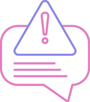 Error Message Linear Two Colour Icon vector