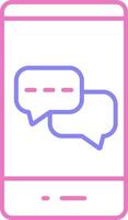 Messages Linear Two Colour Icon vector