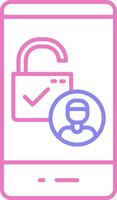 Access Linear Two Colour Icon vector