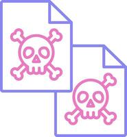Duplicate Linear Two Colour Icon vector