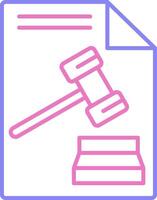 Law Linear Two Colour Icon vector