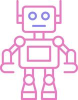 Robot Linear Two Colour Icon vector