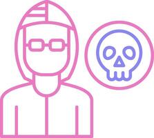 Robber Linear Two Colour Icon vector