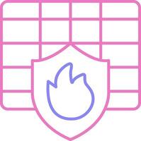 Firewall Linear Two Colour Icon vector