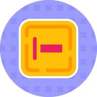 Right align Flat Sticker Icon vector