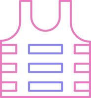 Bullet Proof Vest Linear Two Colour Icon vector