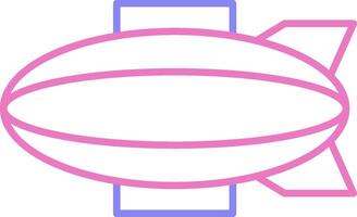 Blimp Linear Two Colour Icon vector