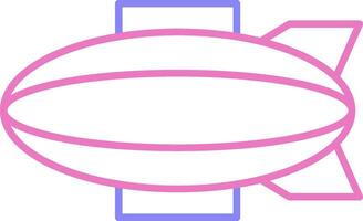 Blimp Linear Two Colour Icon vector