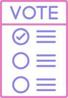 Number of vote Linear Two Colour Icon vector