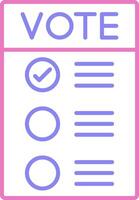 Number of vote Linear Two Colour Icon vector