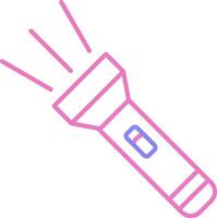 Flashlight Linear Two Colour Icon vector