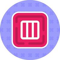 Column Flat Sticker Icon vector