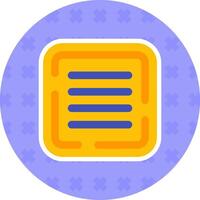 Text justify Flat Sticker Icon vector