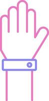 Raise Hand Linear Two Colour Icon vector