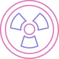 Nuclear Linear Two Colour Icon vector