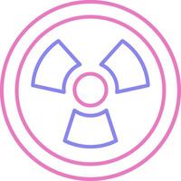 Nuclear Linear Two Colour Icon vector