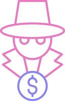 Fraud Linear Two Colour Icon vector