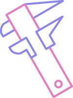 Caliper Linear Two Colour Icon vector