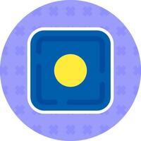 Dot Flat Sticker Icon vector