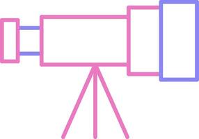 Telescope Linear Two Colour Icon vector
