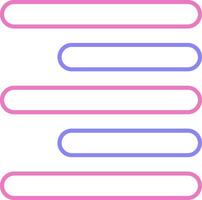 Horizontal Right Align Linear Two Colour Icon vector