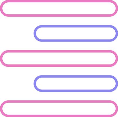 Horizontal Right Align Linear Two Colour Icon