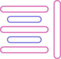 Horizontal Align Linear Two Colour Icon vector