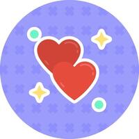 Love Flat Sticker Icon vector