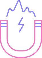 Electromagnetic Linear Two Colour Icon vector