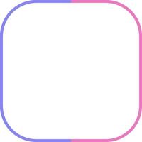 Round Corner Linear Two Colour Icon vector