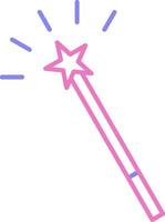 Magic Wand Linear Two Colour Icon vector