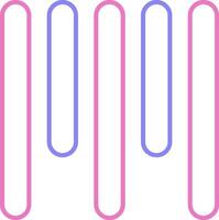Vertical Align Top Linear Two Colour Icon vector