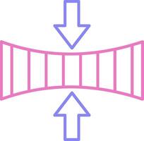 Elasticity Linear Two Colour Icon vector