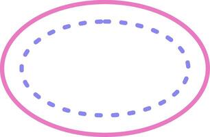 Oval Linear Two Colour Icon vector