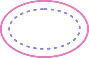 oval lineal dos color icono vector