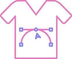 Shirt Design Linear Two Colour Icon vector
