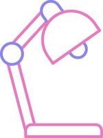 Desk Lamp Linear Two Colour Icon vector