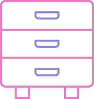 Drawer Linear Two Colour Icon vector