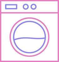 Laundry Machine Linear Two Colour Icon vector