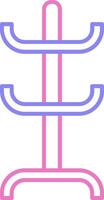 Coat Rack Linear Two Colour Icon vector